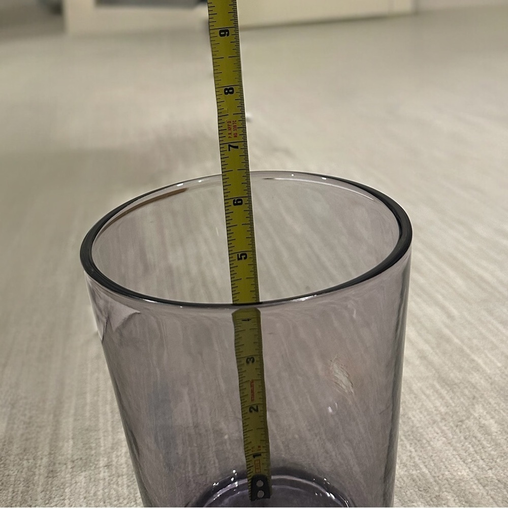 6.5” translucent blue tapered glass vase - Picture 9 of 9